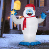 12 ft. Inflatable Abominable Snowman Wearing Santa Hat and Red Scarf