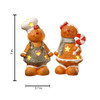 7 in. Gingerbread Couple Decor Piece LED Clear, 2 Lights