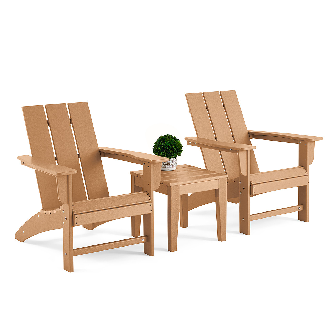 Modern 2 Pc. Adirondack Chair + Ottoman Fortunoff Backyard Store