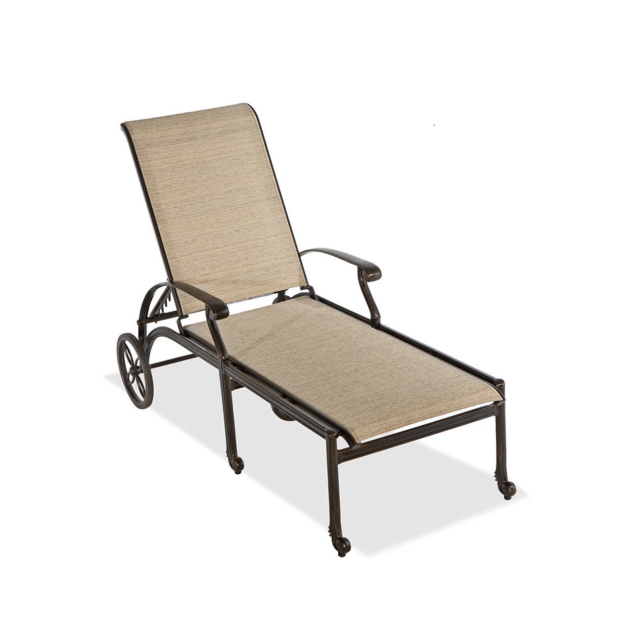 Florence Cast Aluminum with Sling Chaise Lounge Fortunoff Backyard Store