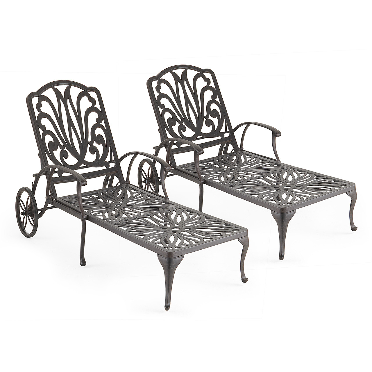 Cadiz Cast Aluminum 2 Piece Chaise Lounge Set Fortunoff Backyard Store