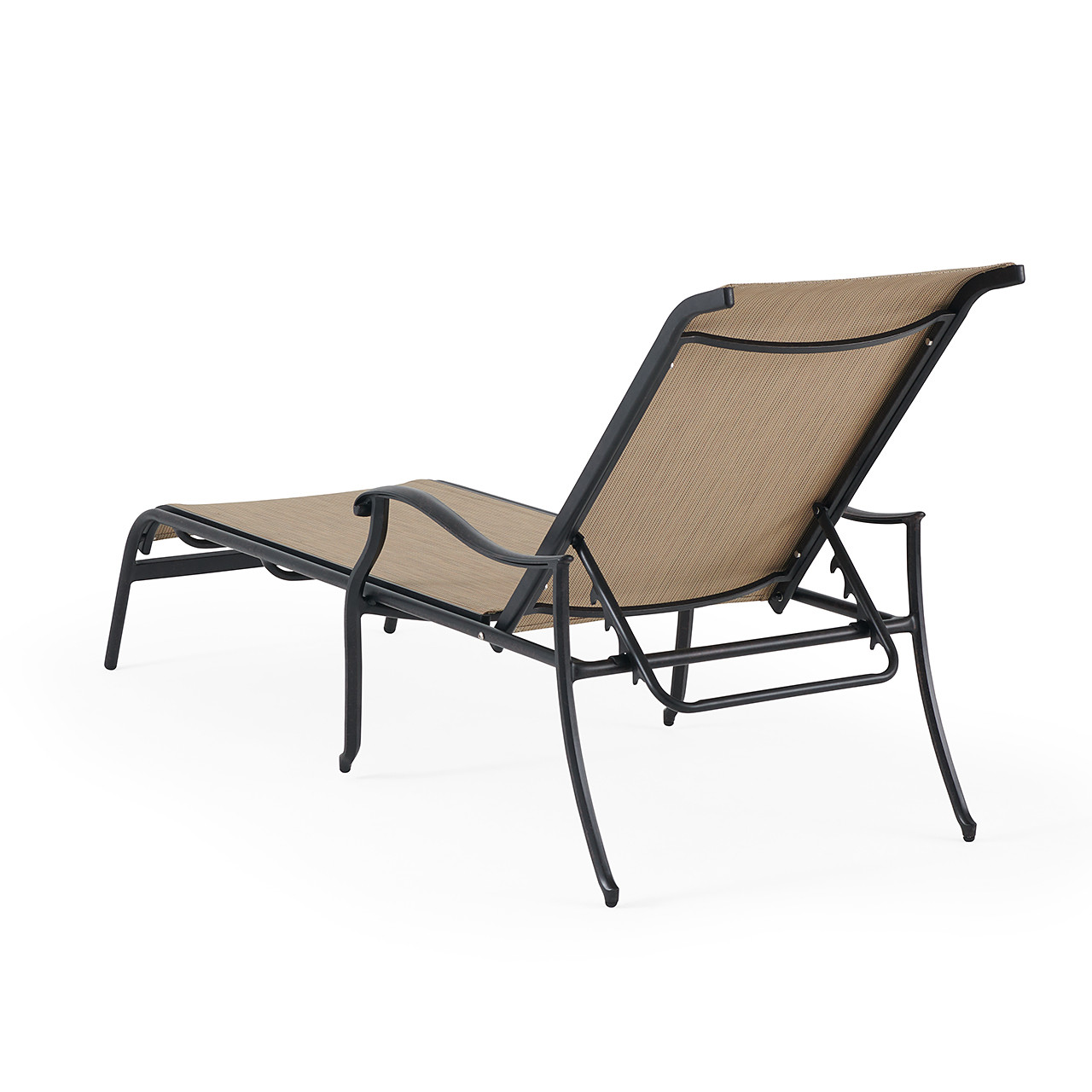 Bellagio Desert Bronze Aluminum and Tweed Glow Sling Chaise Lounge