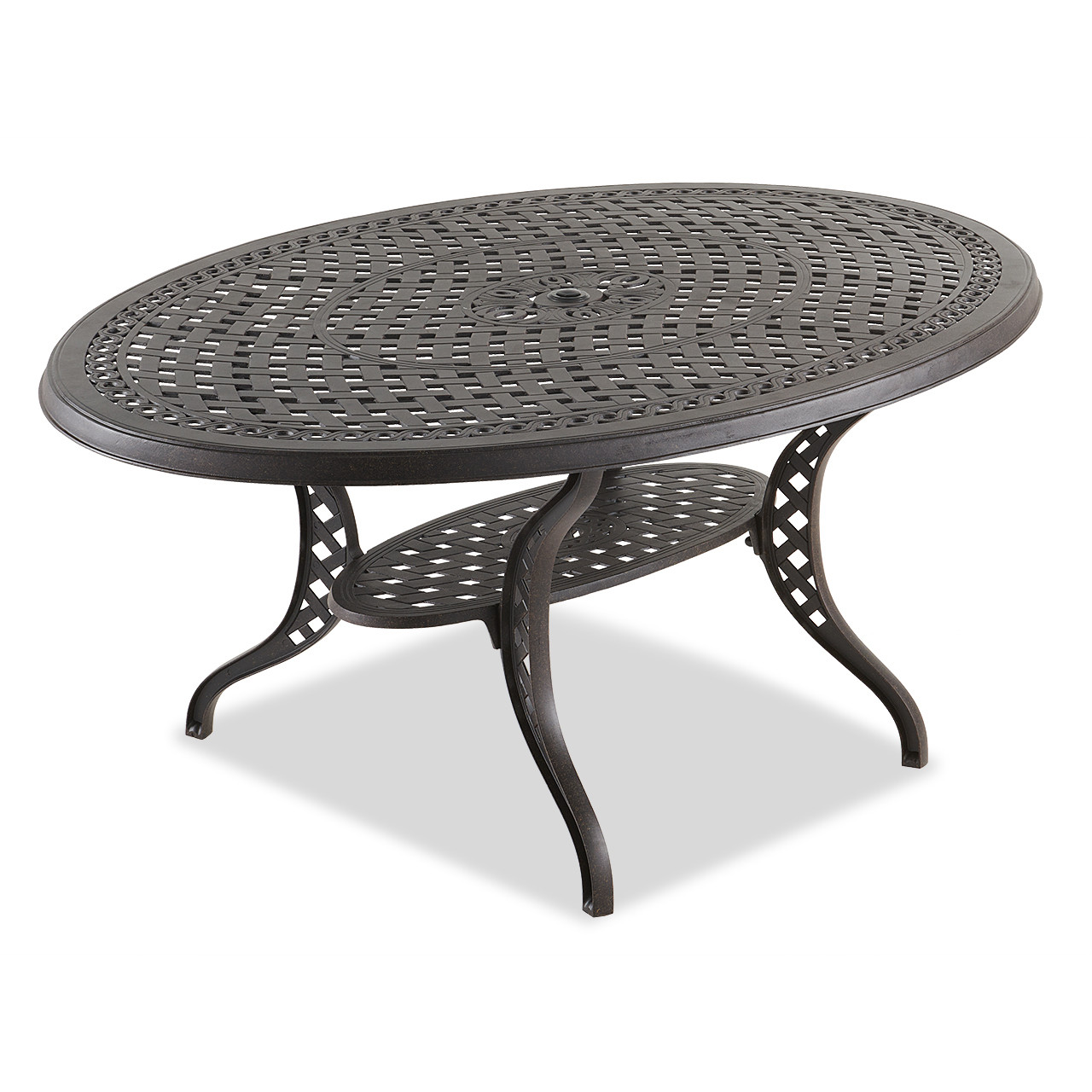 San Remo Aged Bronze Cast Aluminum 66 x 44 in. Dining Table