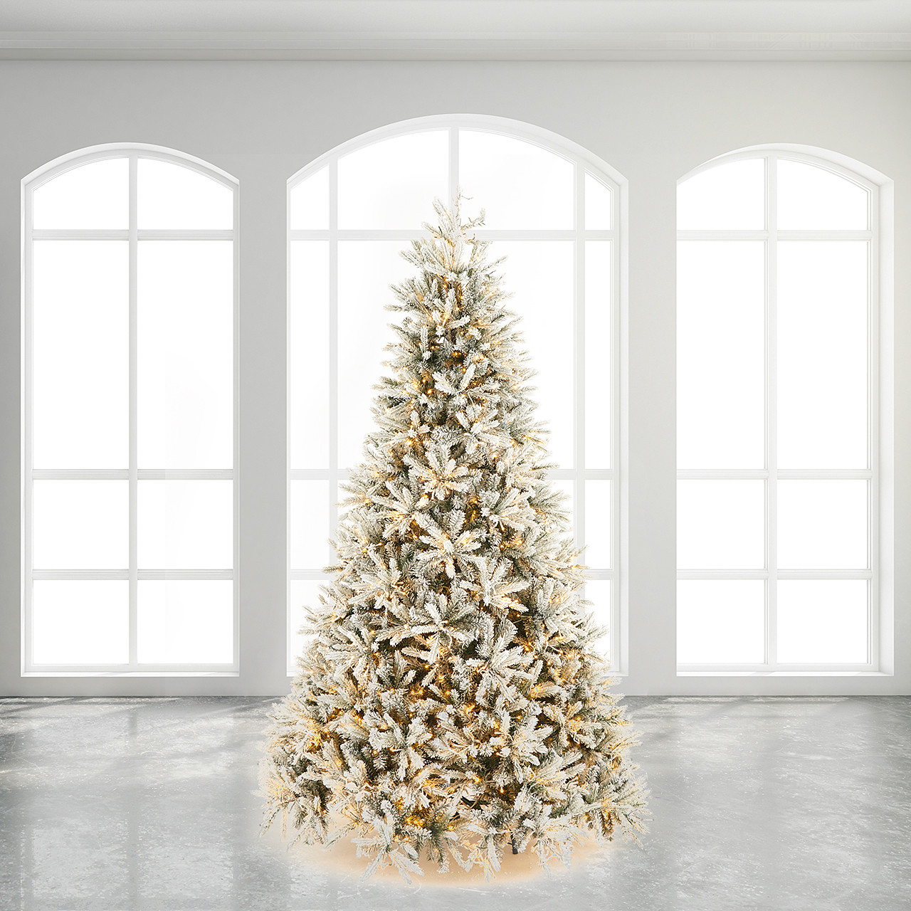 7.5 ft. Snowy St. Petersburg Fir Christmas Tree Cosmic Dual, 2300 Lights