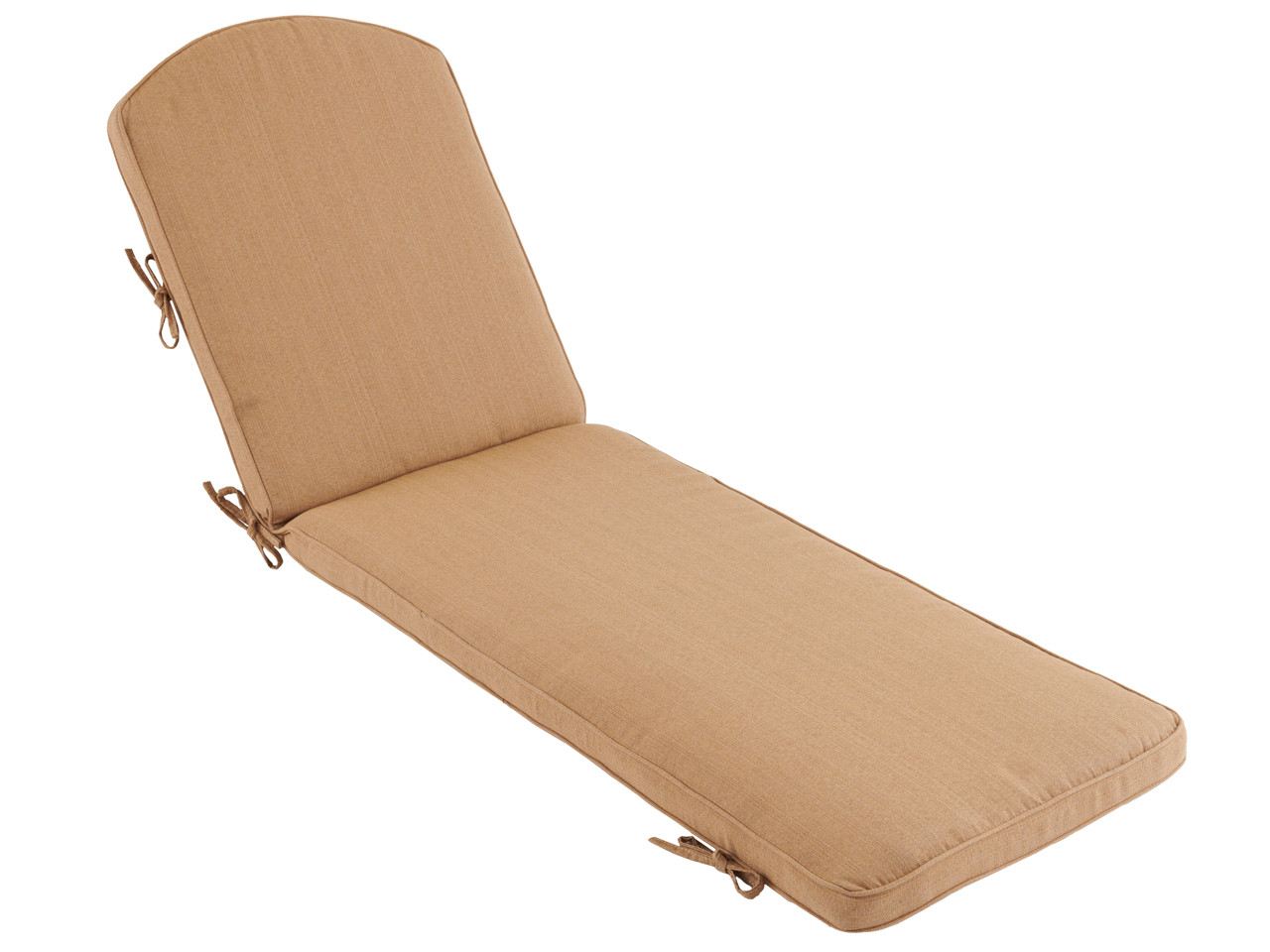 82 x 24 in. Straw Linen Sunbrella Self Welt Hinged Chaise Cushion