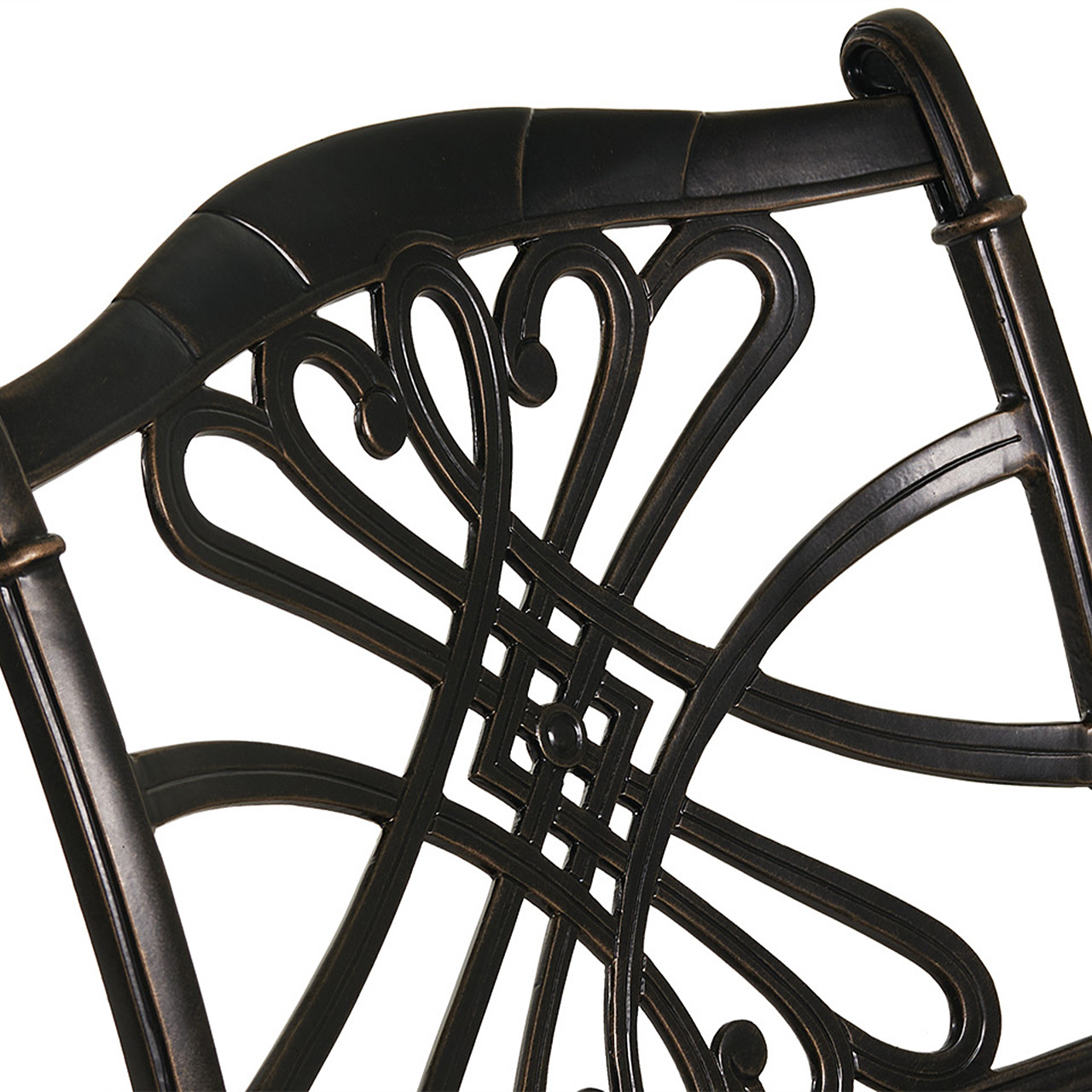 Melrose Midnight Gold Cast Aluminum Dining Chair