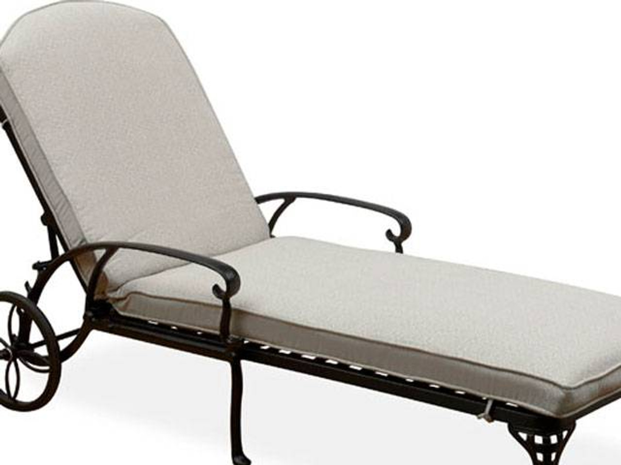 77 x 24"" Double Piping Chaise Cushion with Zipper in Silver Linen