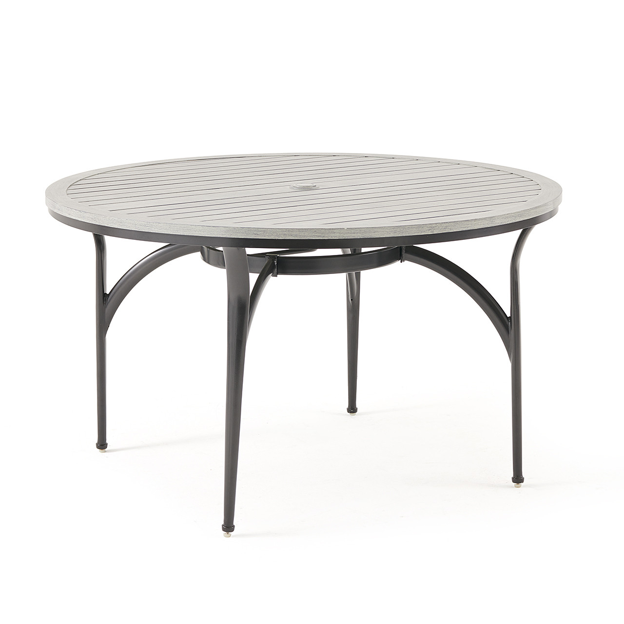 Metro Meteor Aluminum 53 in. D Slat Top Dining Table