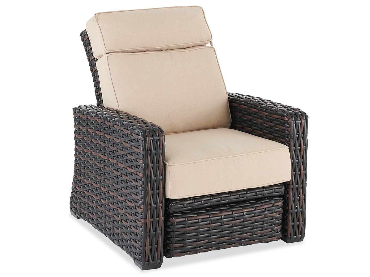 Tangiers Outdoor Wicker and Cushion Recliner