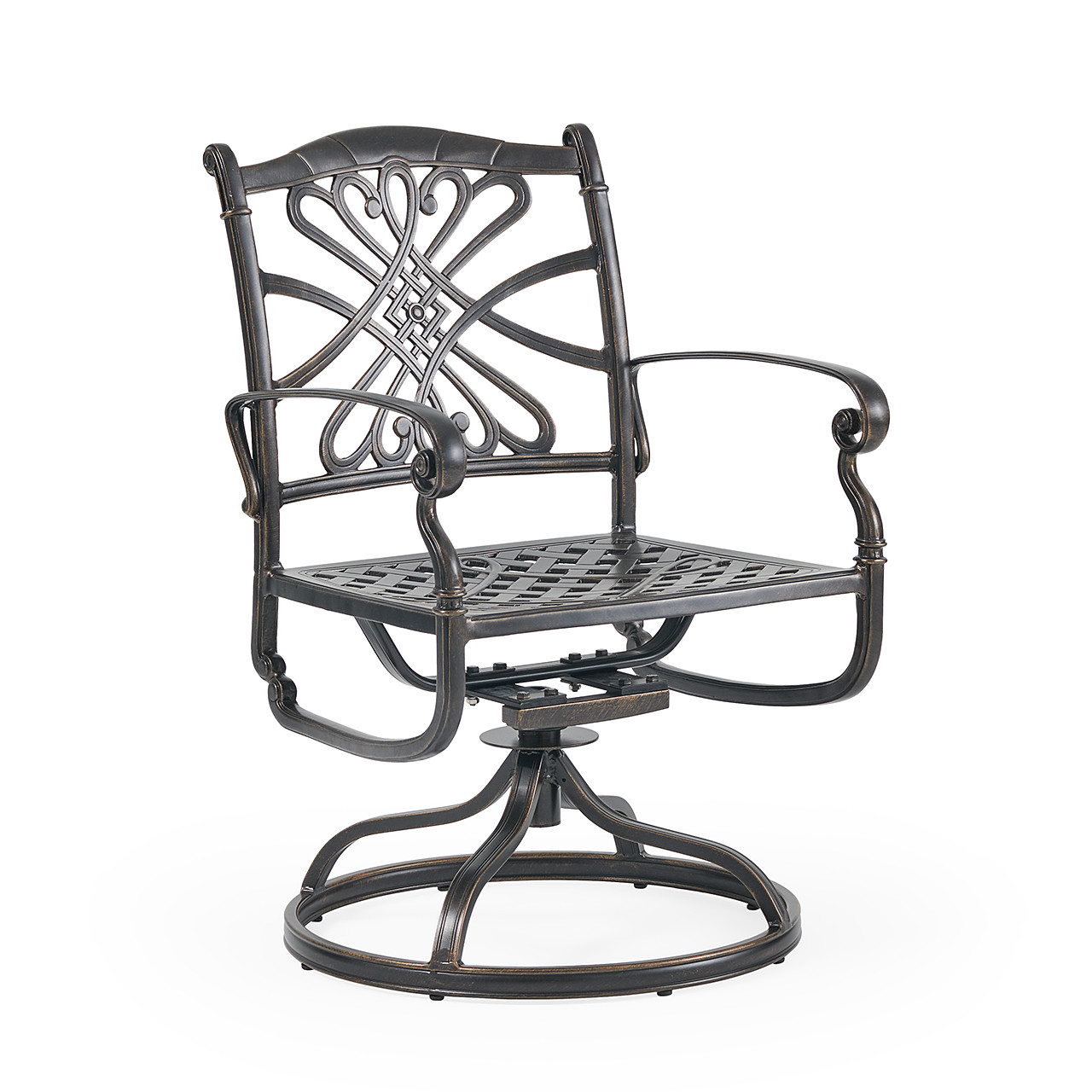 Melrose Midnight Gold Cast Aluminum Swivel Rocker