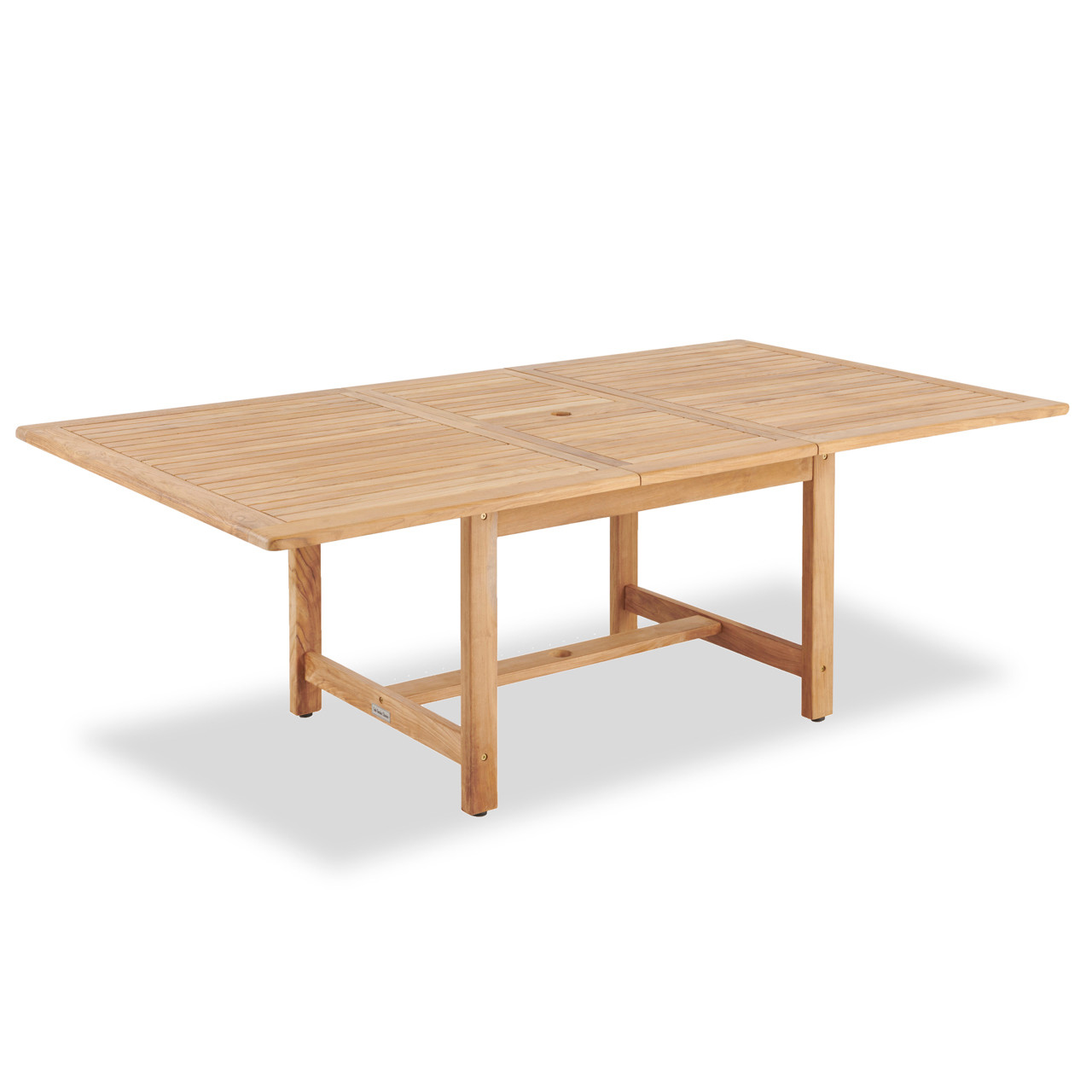 Halifax Natural Stain Solid Teak 67-87 x 47 in. Extension Dining Table
