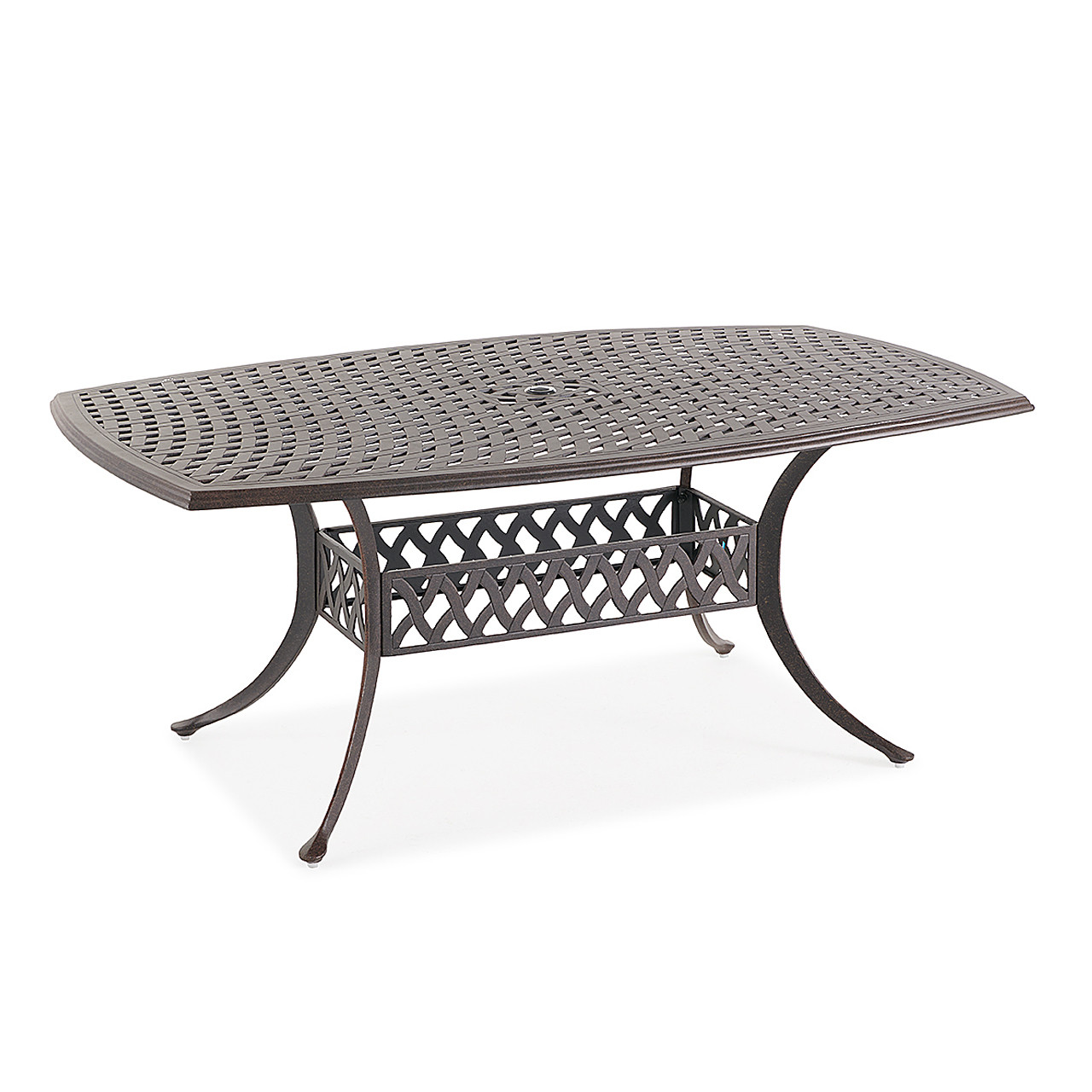 Carlisle Aged Bronze Cast Aluminum 72 x 42 in. Boat-Shaped Dining Table