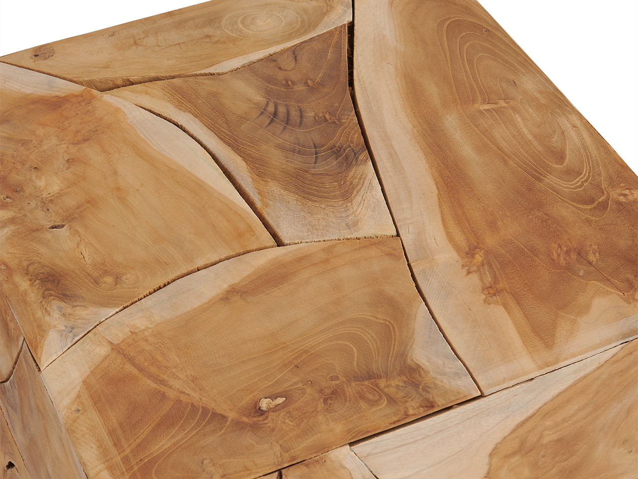 Teak Garden Classics Teak Root 16 in. Sq. Cube Stool/Side Table