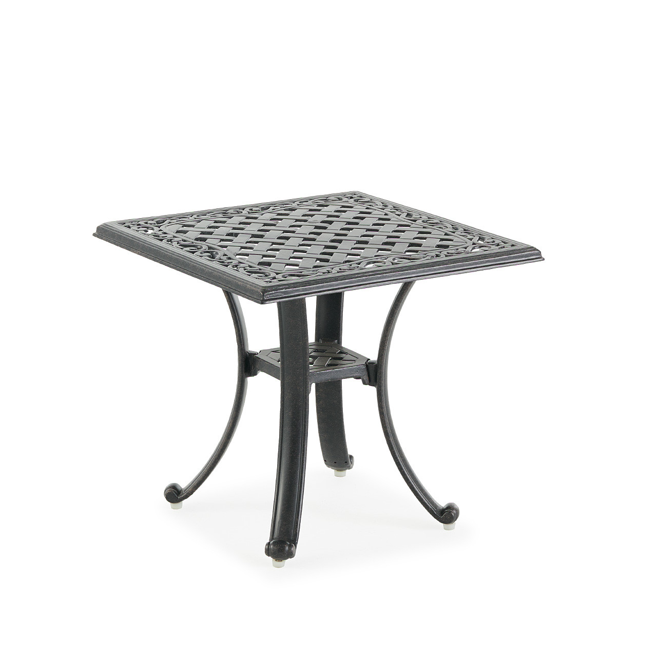 Carlsbad Black Gold Cast Aluminum 20 in. Sq. End Table