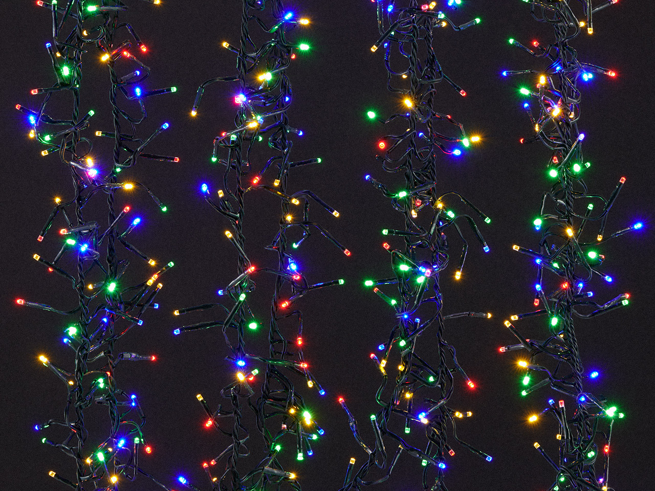 19.5 ft. Cluster Multi-Function LED Multi Christmas Light String with Green Cord, 768 Lights
