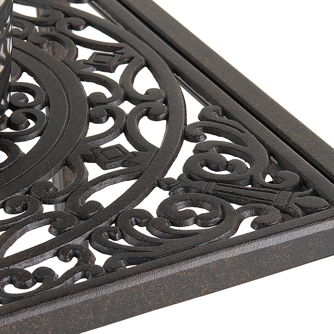 Naples Aged Bronze Cast Aluminum 26 in. Sq. Side Table