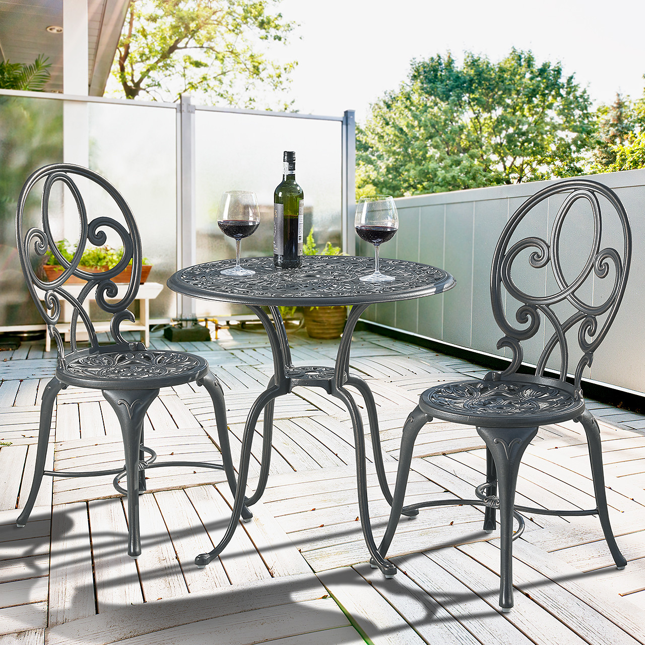 Image of Bistro set with bistro table and two daybeds