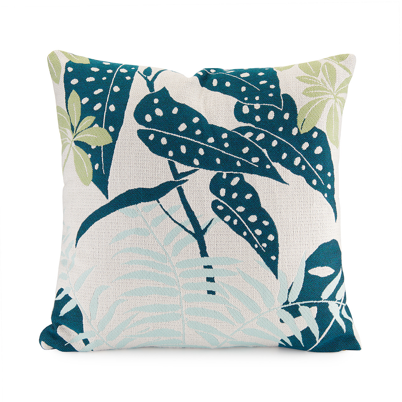 Blue Rainforest Vibes and Cast Laurel 18 x 18 in. Back Pillow