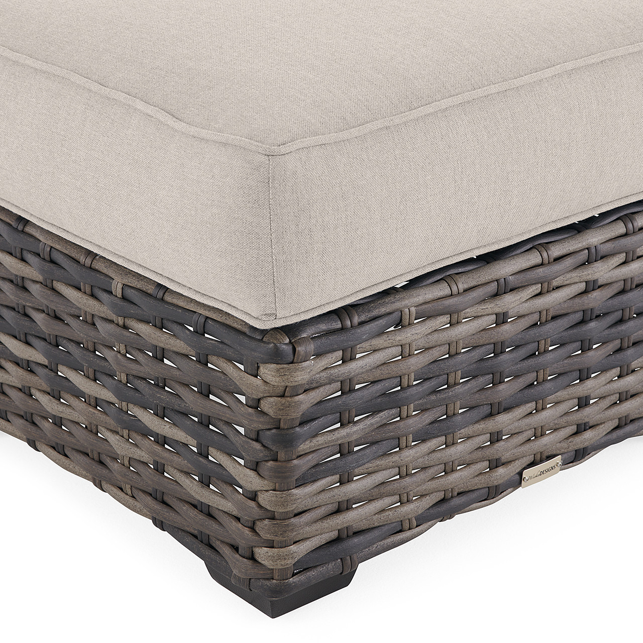 Tangiers Outdoor Wicker with Cushion Ottoman