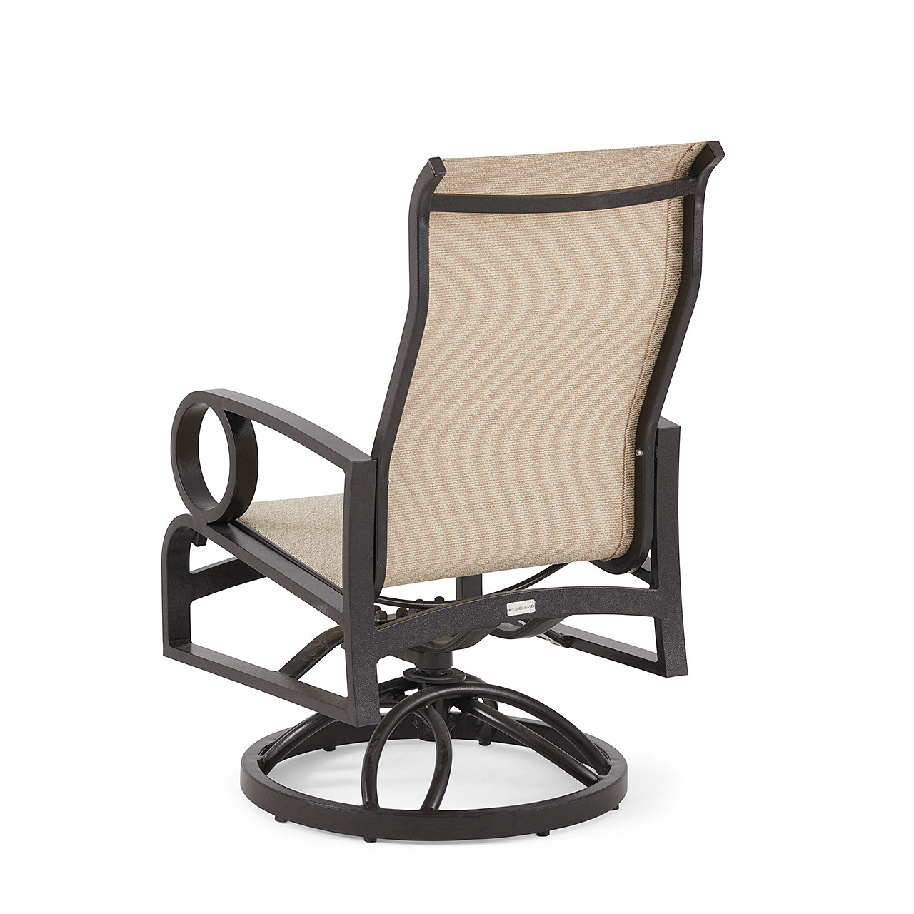 Ravello Scoria Aluminum with Matrix Birch Sling Swivel Rocker