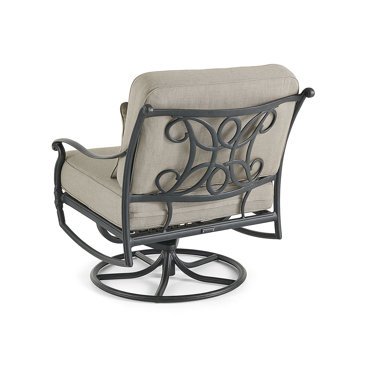 Chateau Rust Aluminum with Cushions Swivel Club Chair