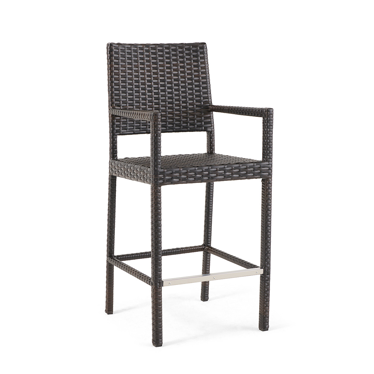 Terrace Outdoor Wicker Arm Barstool