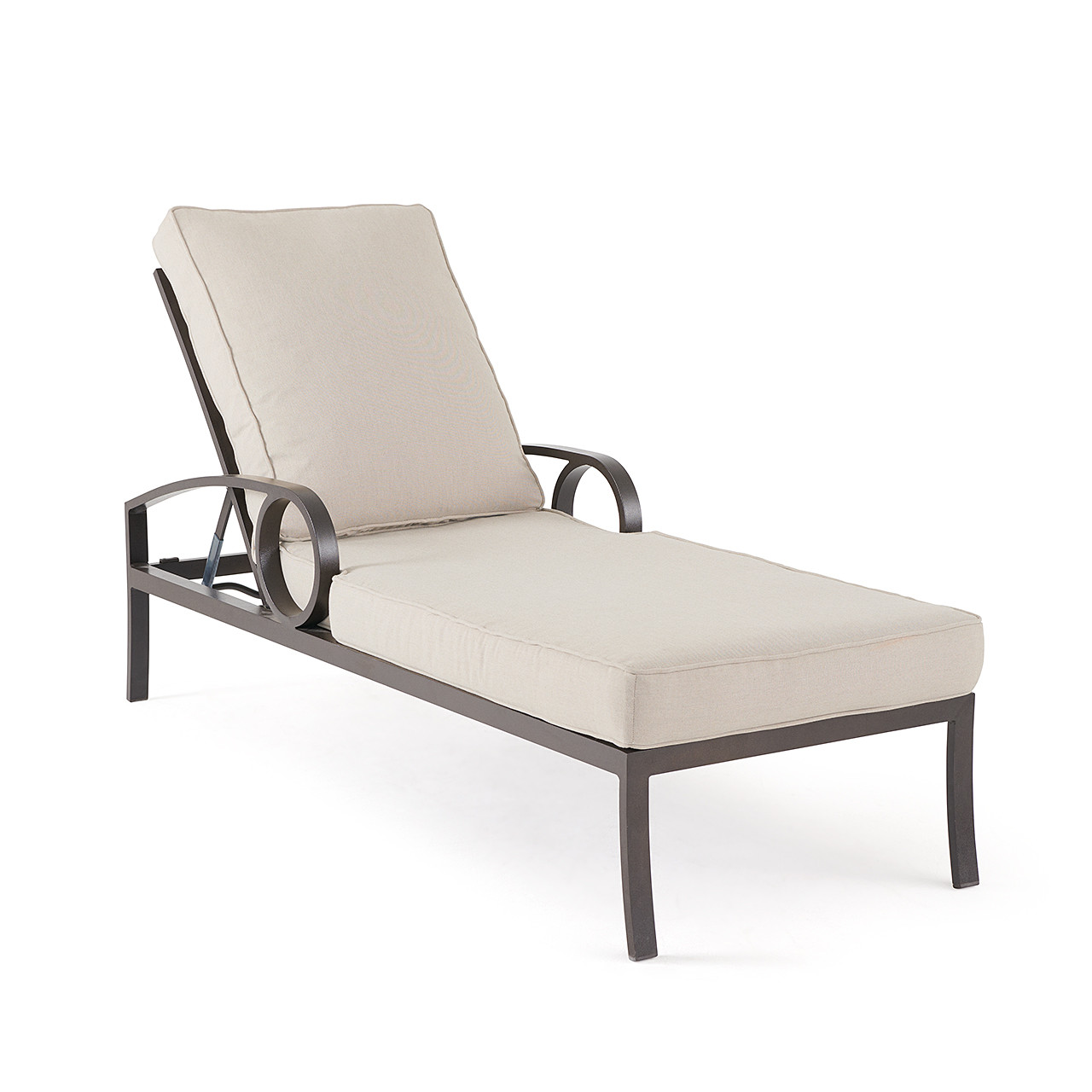 Ravello Scoria Aluminum with Cushions Chaise Lounge