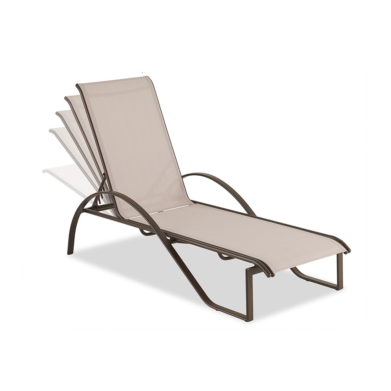 South Beach Aluminum with Sling Stackable Chaise Lounge