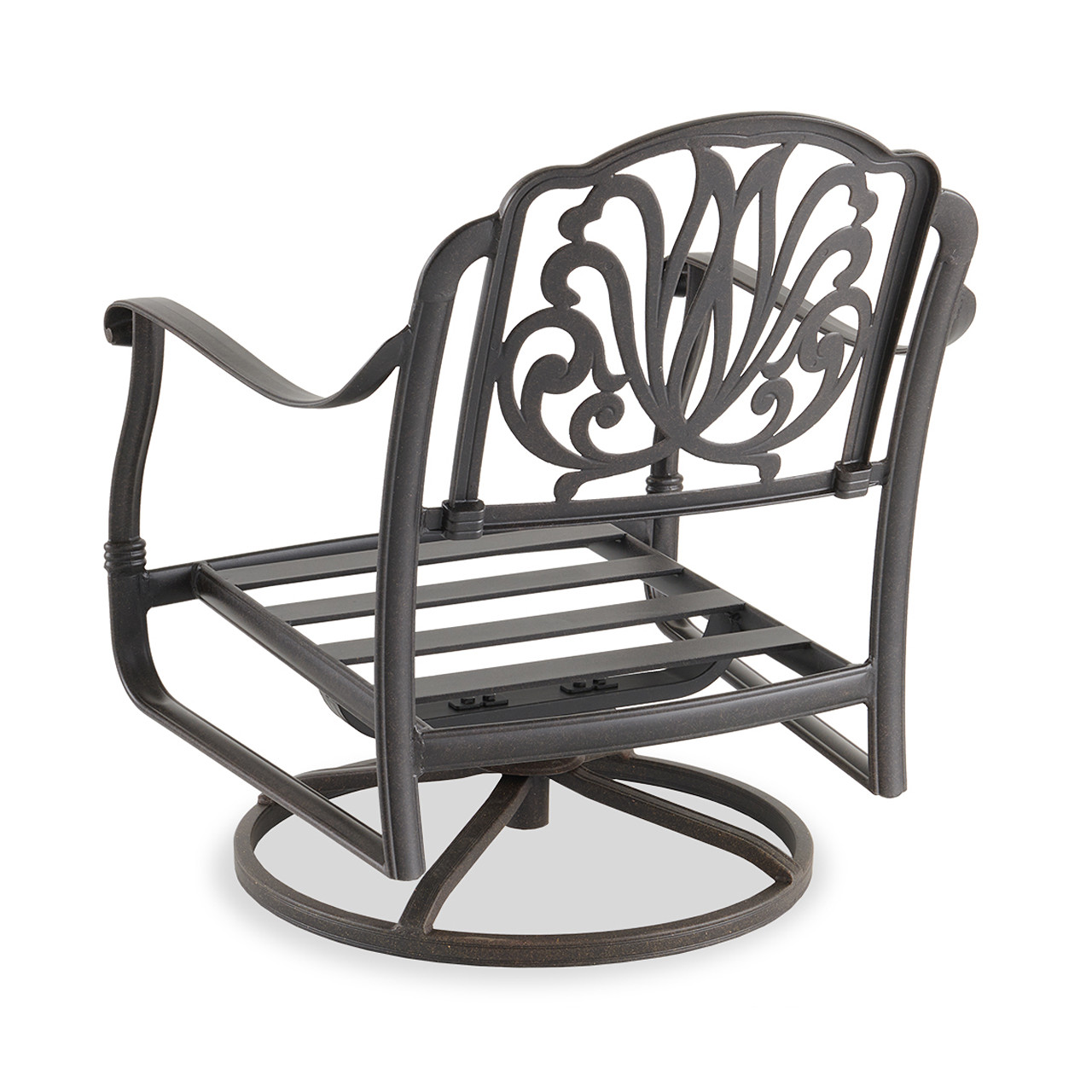 Cadiz Aged Bronze Cast Aluminum Swivel Club Rocker