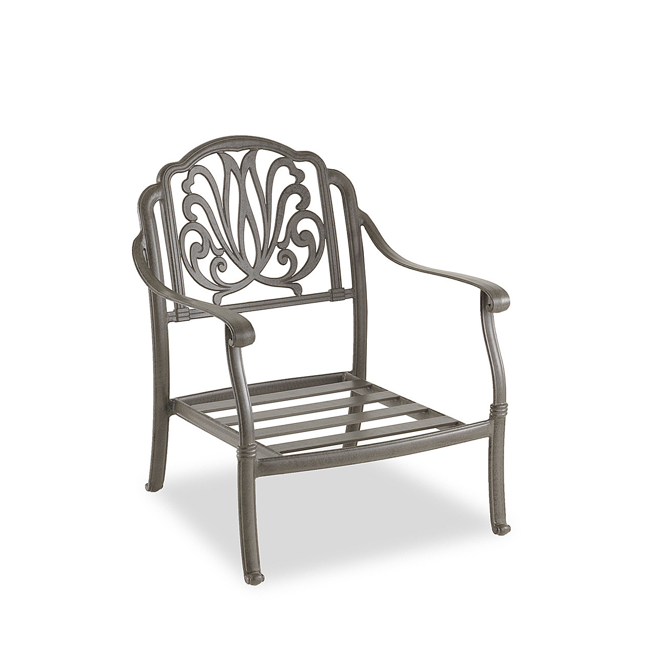 Cadiz Saddle Grey Cast Aluminum Club Chair