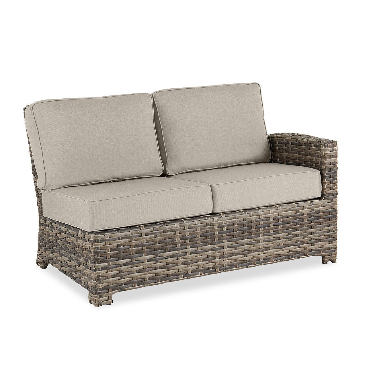 Contempo Husk Outdoor Wicker with Cushions Right Arm Facing Loveseat