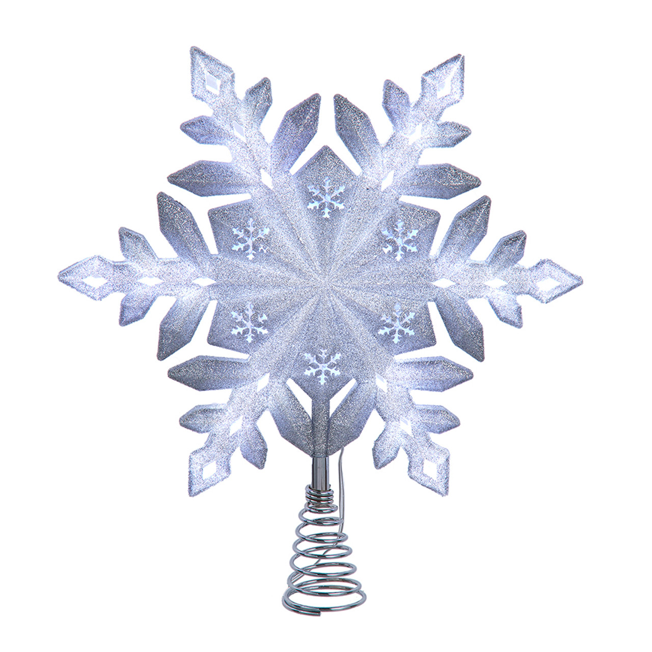 In-Store Only - 13 in. Glitter Snowflake Topper