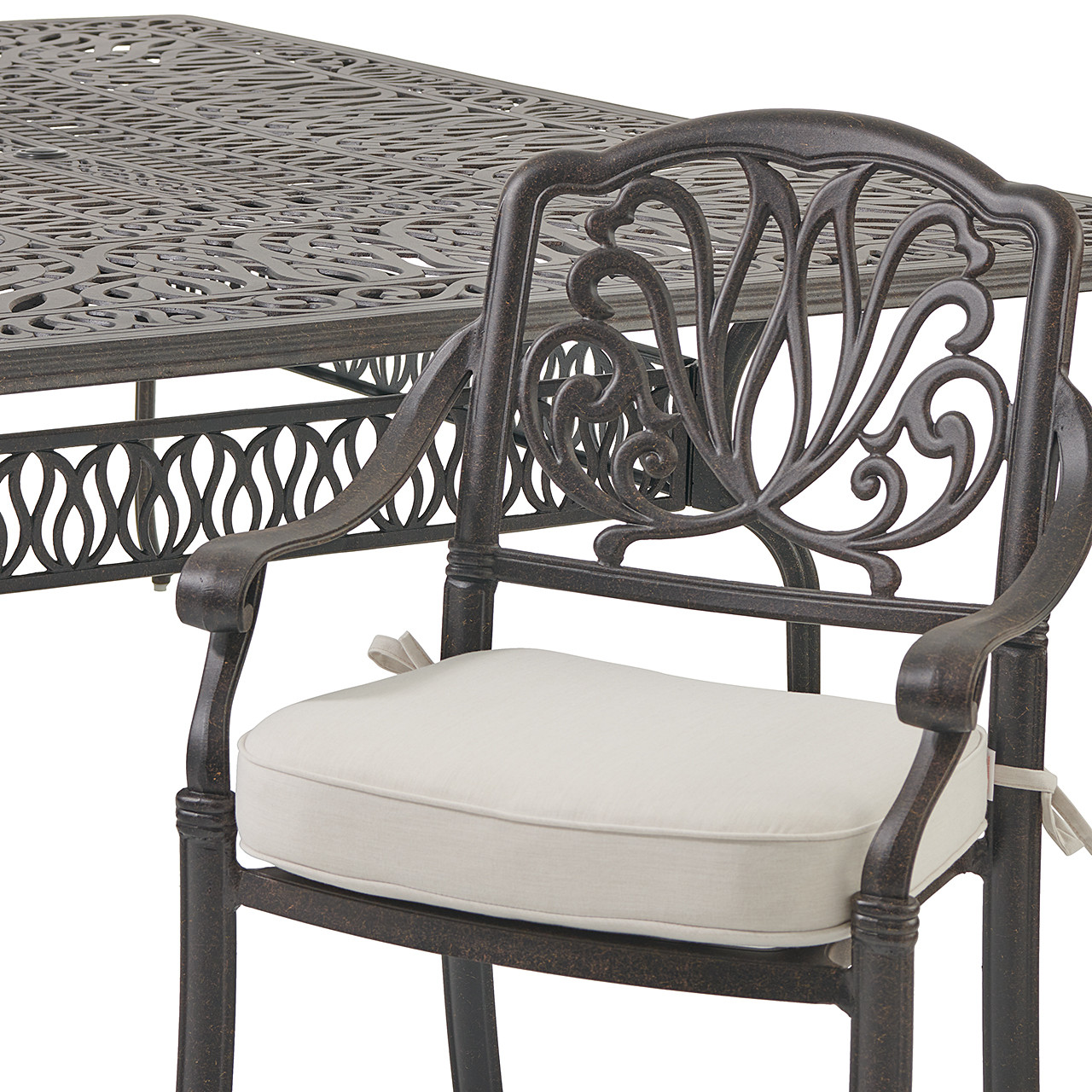 Cadiz Cast Aluminum with Cushions 11 Piece Dining Set + 90 x 64 in. Table