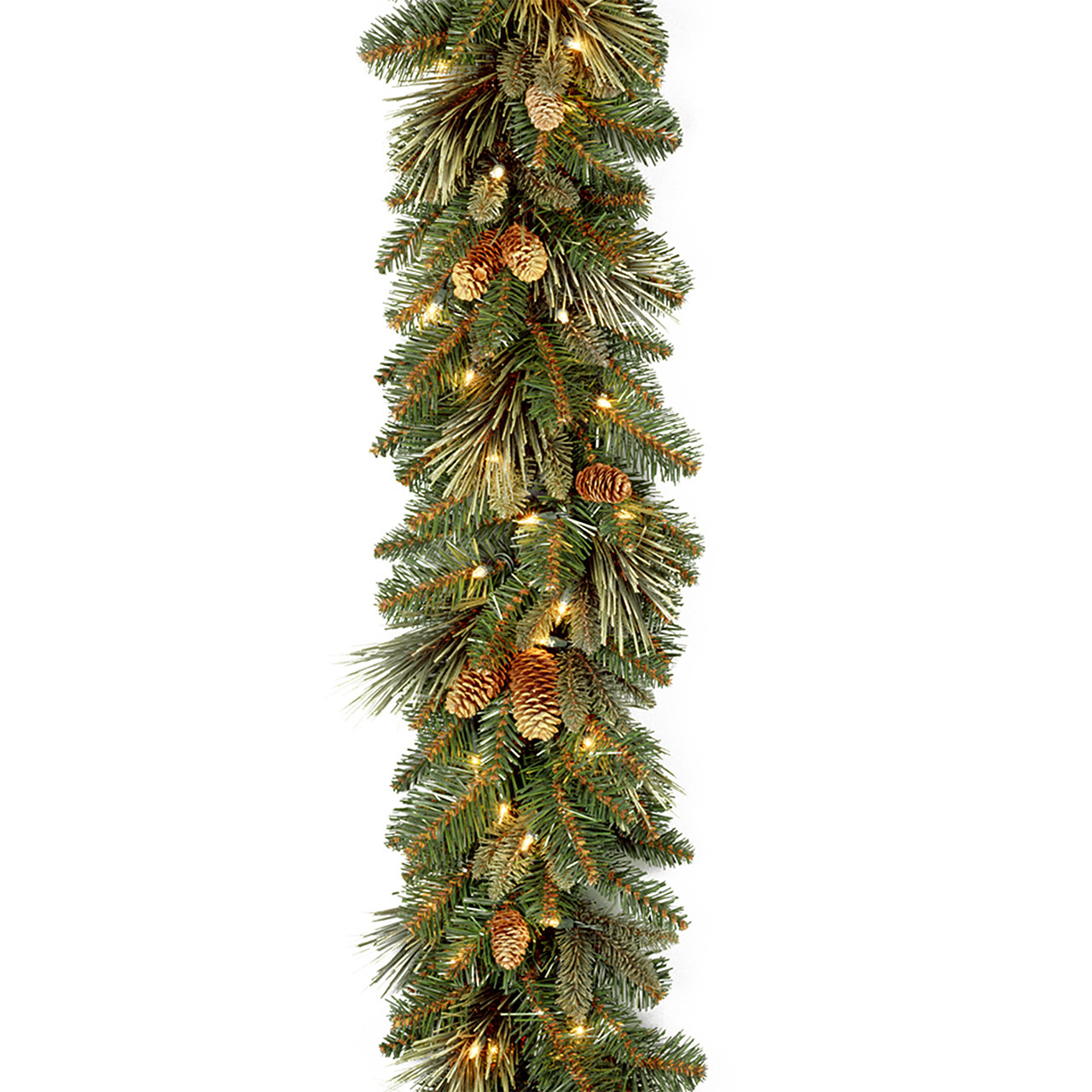 National Tree Company 9 ft. Carolina Pine Garland with 100 LED Lights