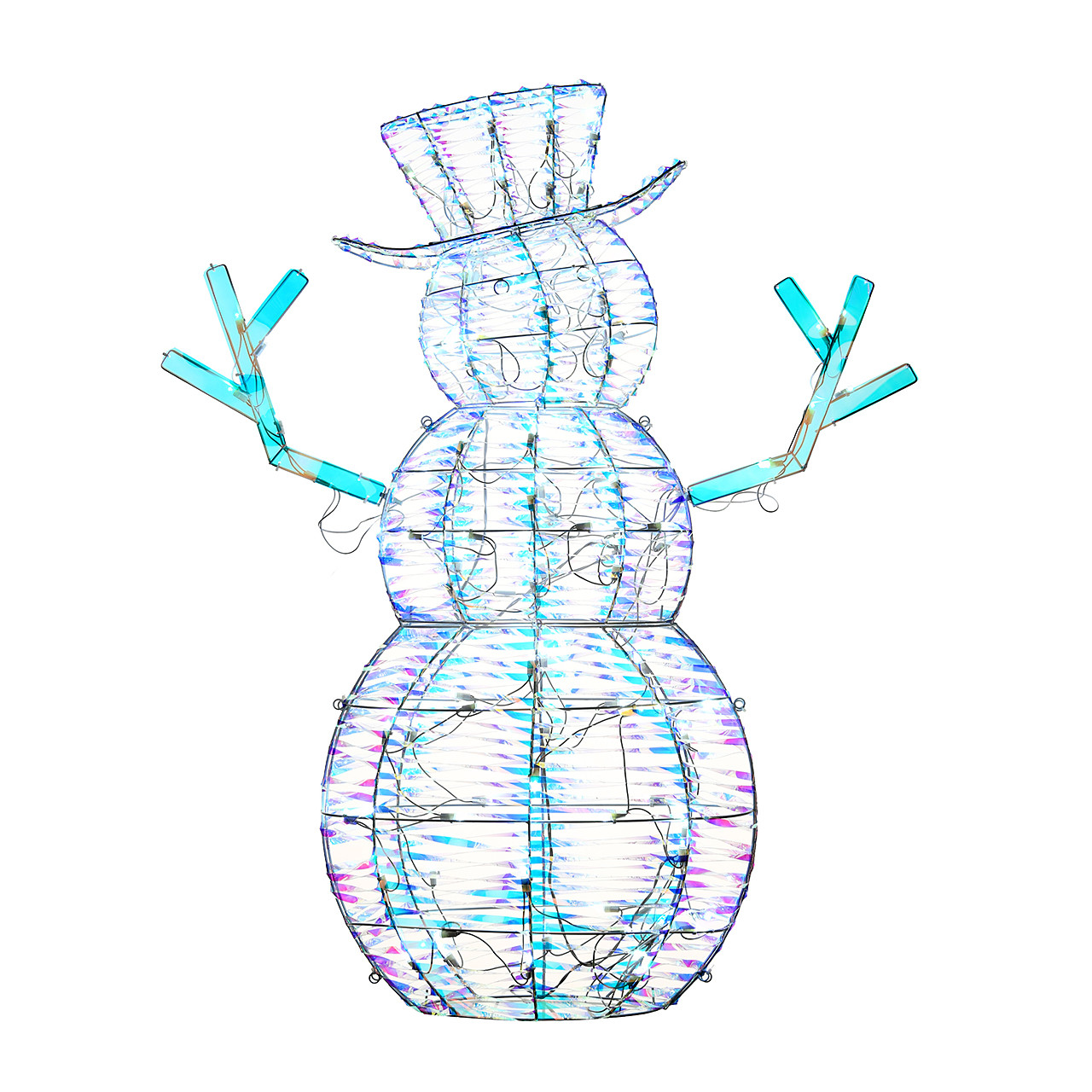 National Tree Company 48 in. Iridescent Snowman with 105 LED Lights