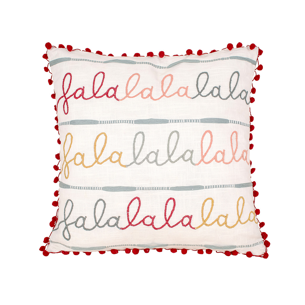 National Tree Company 18 in. x 18 in. Falala Embroidered Pillow