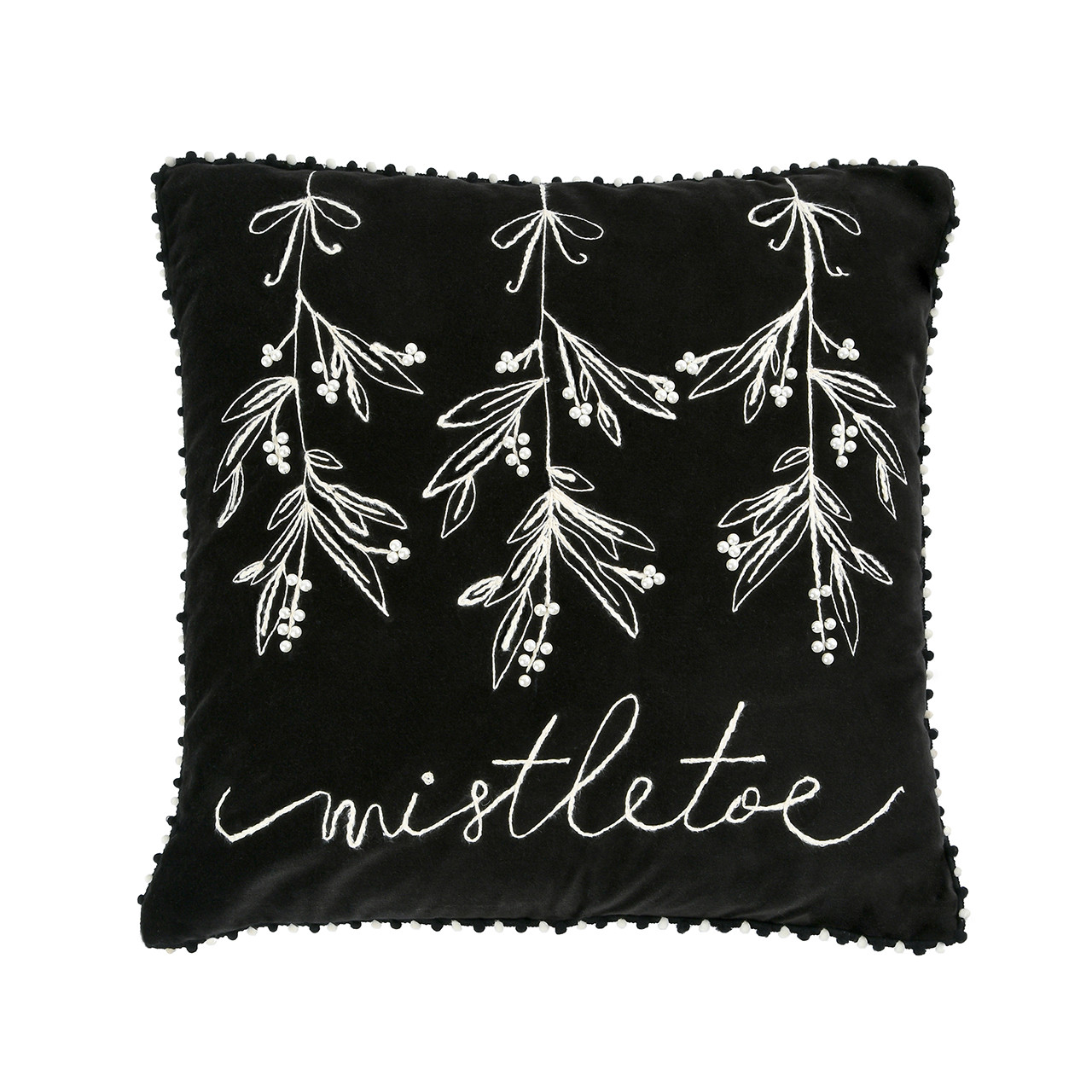 National Tree Company 18 in. x 18 in. Mistletoe Pillow