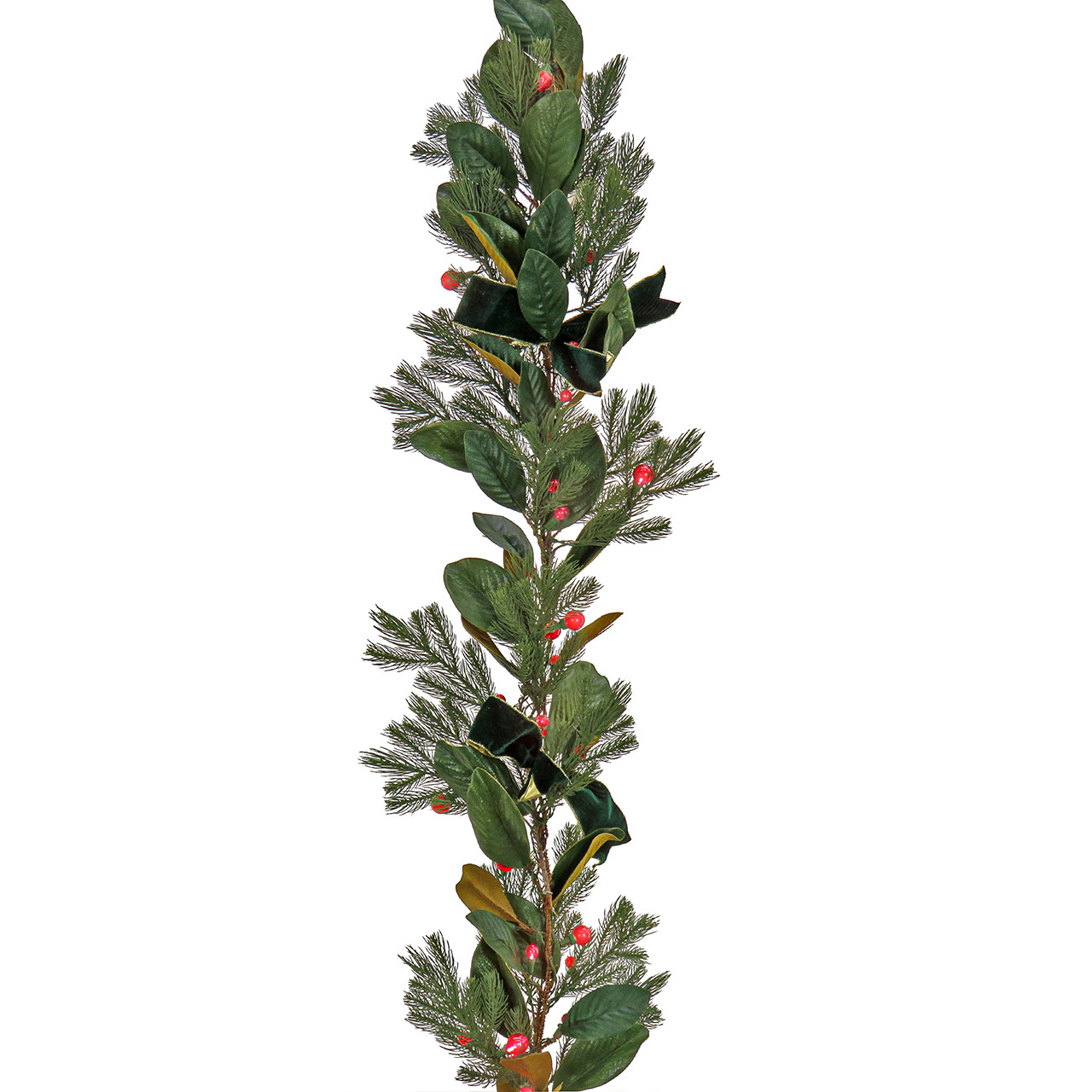 National Tree Company 9 ft. Magnolia Mix Pine Garland with 75 LED Lights