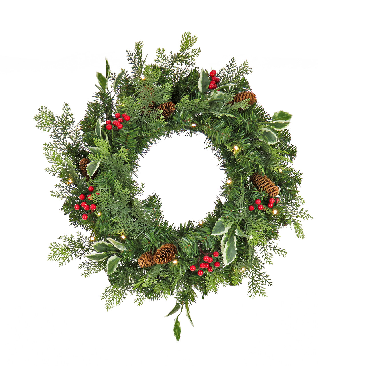 ASTEROUTDOOR Artificial 24in Christmas Wreath and 9ft Holiday Garland —  CHIMIYA