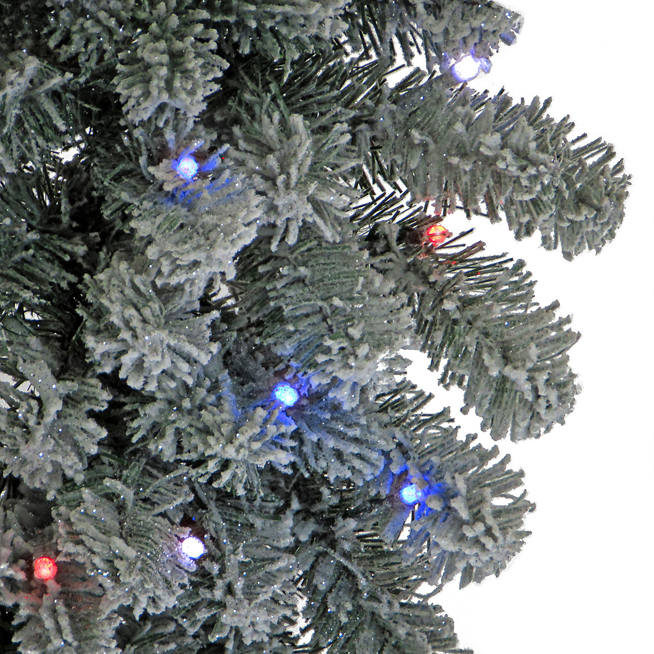 National Tree Company 24 in. Snowy Sheffield Spruce Wreath with 50 Twinkly LED Lights