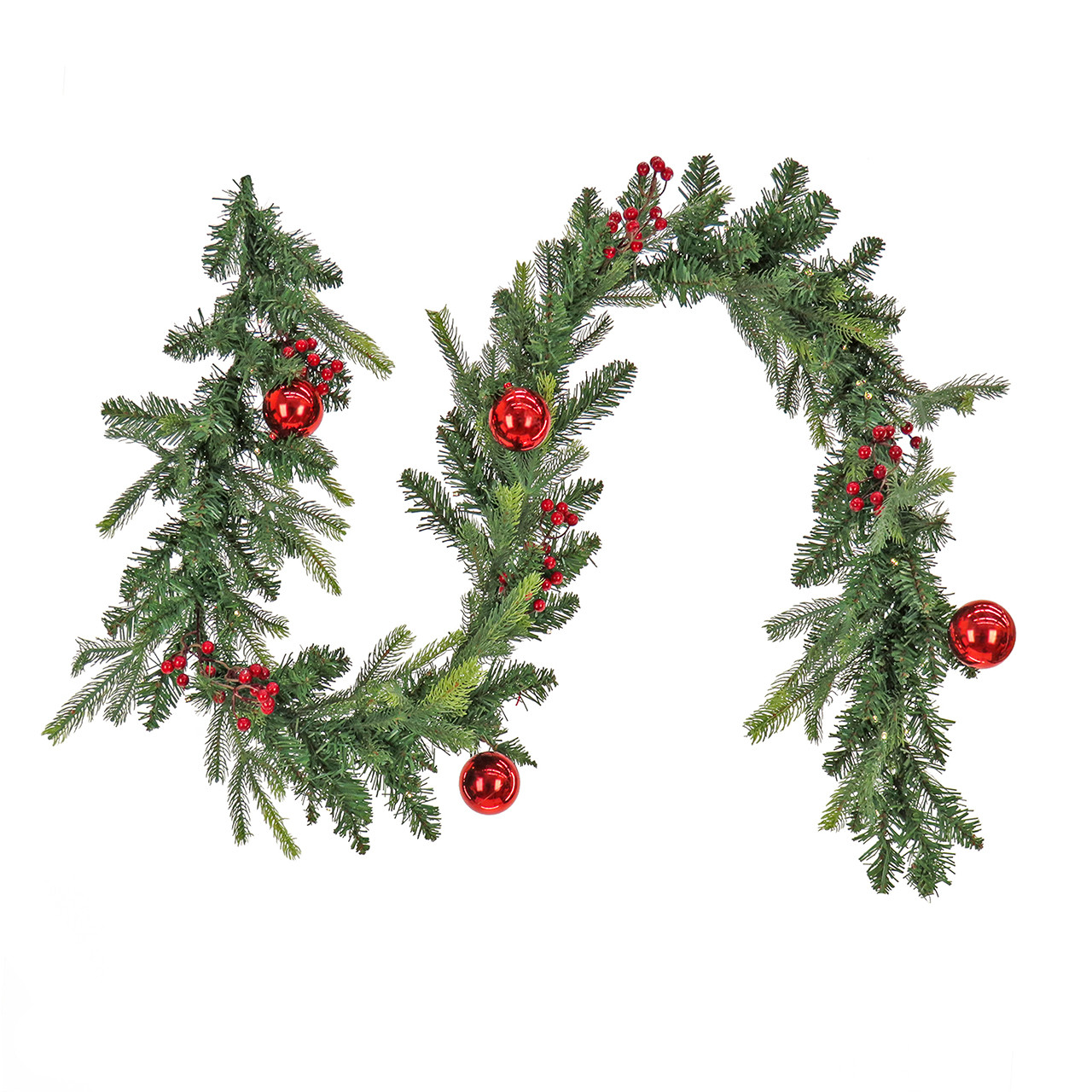 National Tree Company 6 ft. x 10 in. Feel Real Scotch Creek Garland with 50 LED Lights