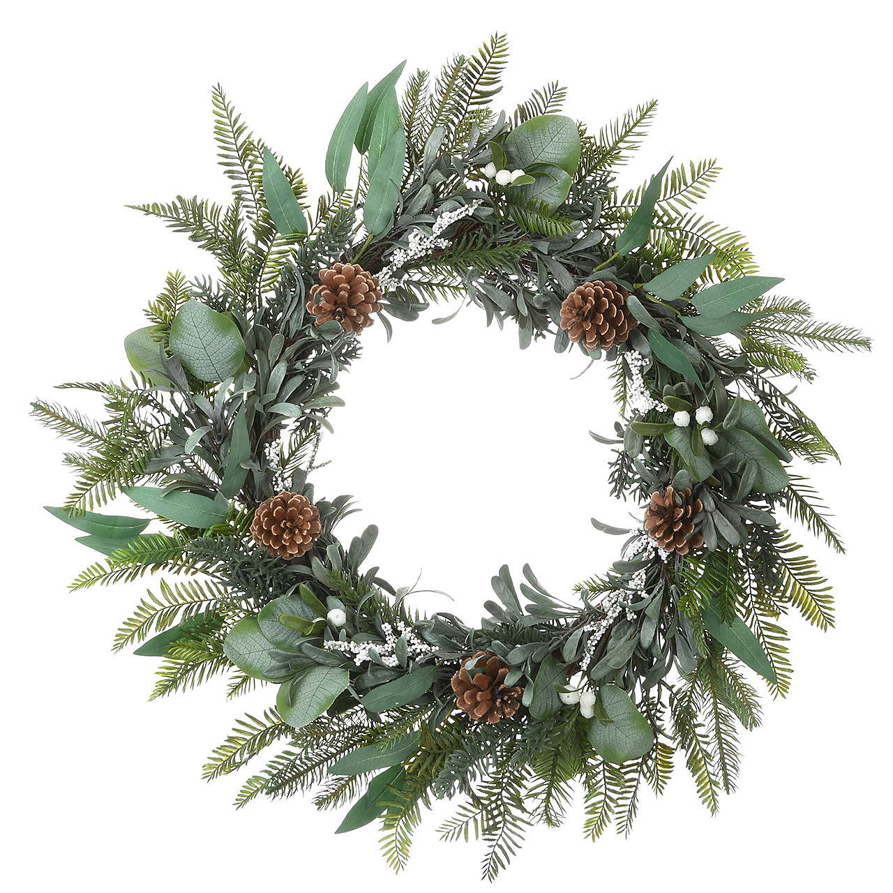 National Tree Company 24 in. Mixed Leaf Christmas Wreath