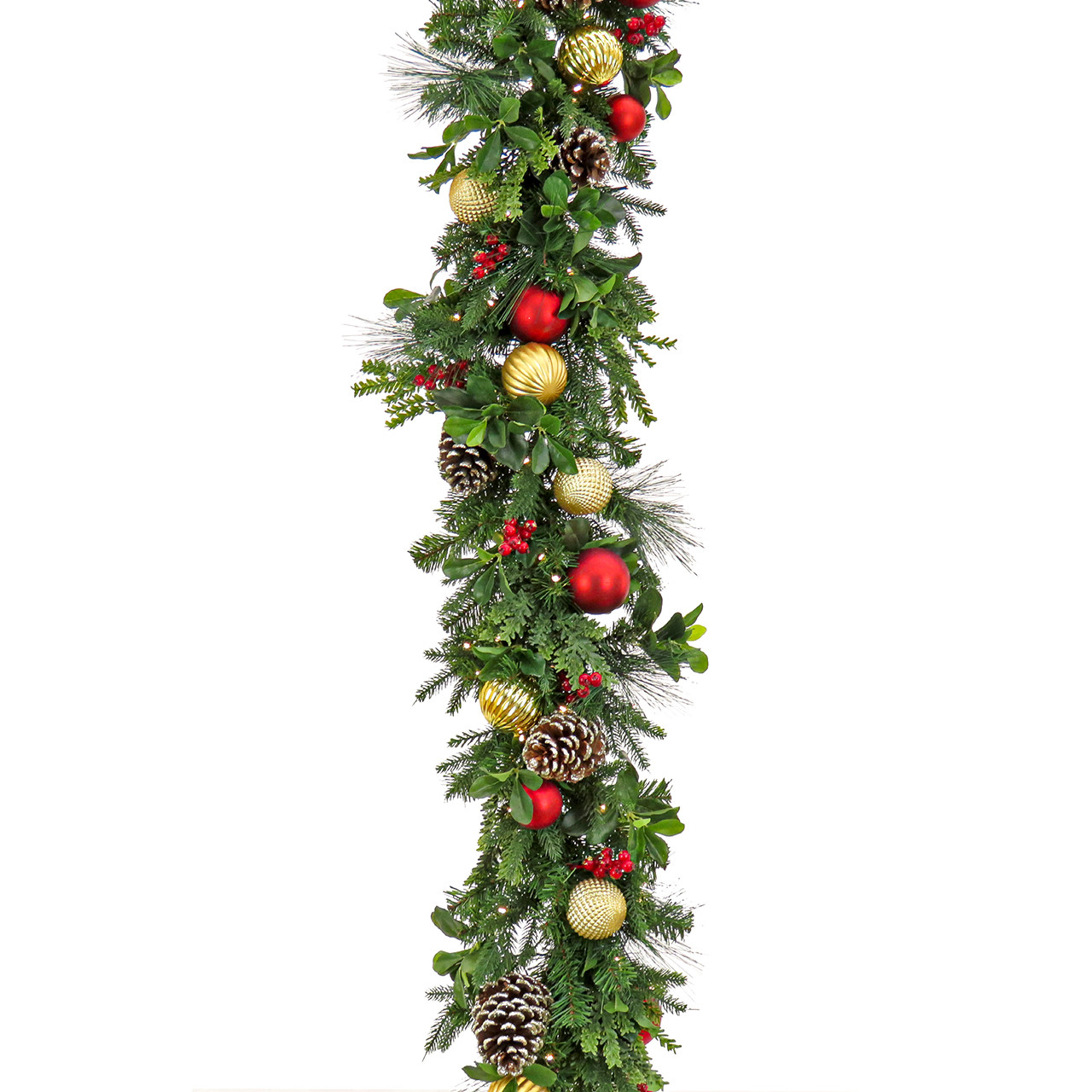 National Tree Company 9 ft. Decorated Rural Homestead Garland with 100 LED Lights