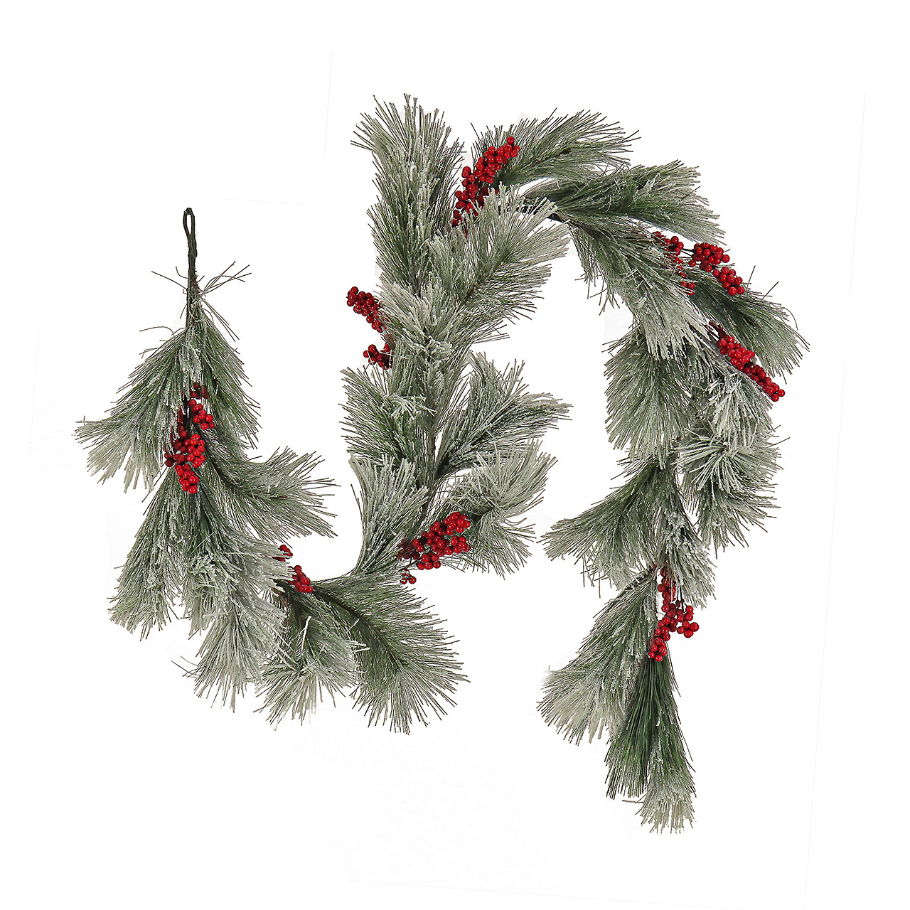 National Tree Company 8 ft. Snowy Pine Berry Plastic Garland