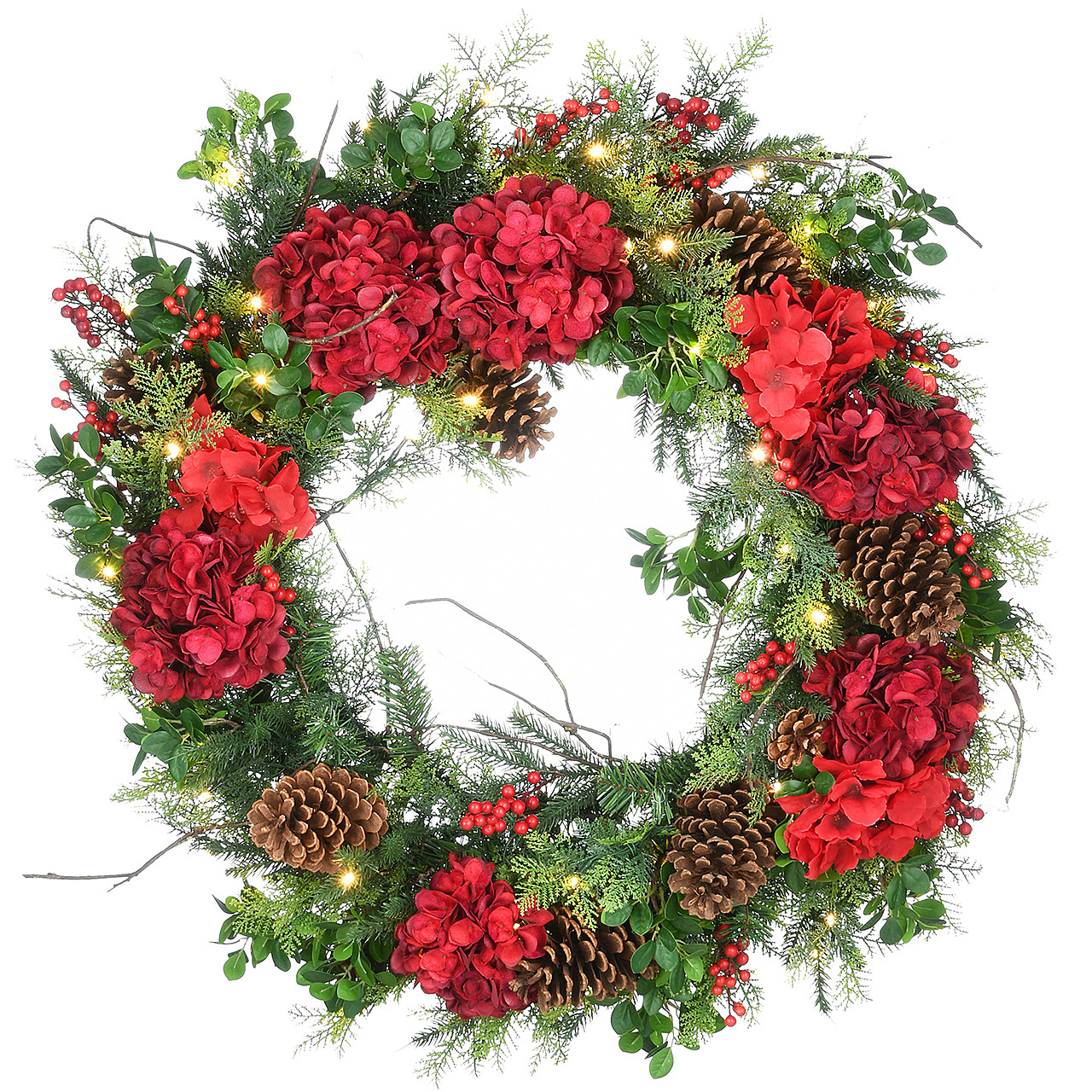 National Tree Company 30 in. Decorated Vienna Waltz Wreath with 50 LED Lights