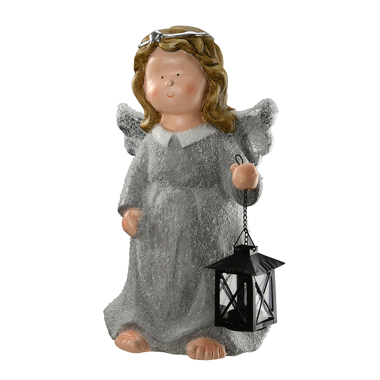 National Tree Company 16 in. Magnesia Angel with Wings Holding T-Light Holder