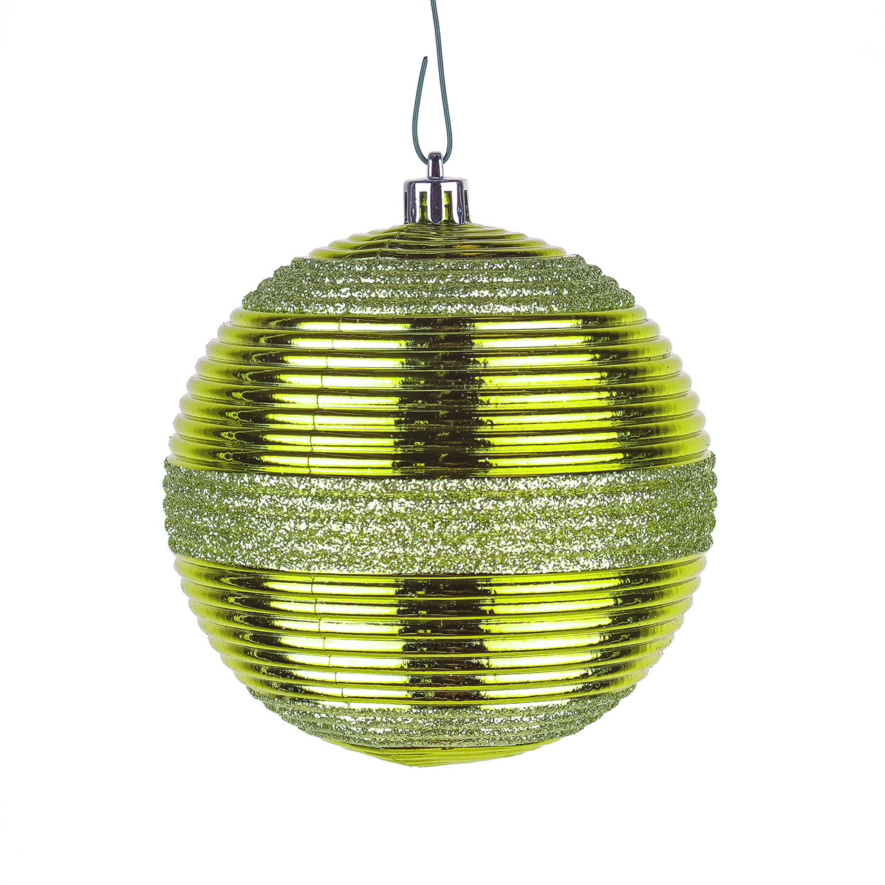 National Tree Company 4.5 in. Green Christmas Ball Ornaments, Set of 4