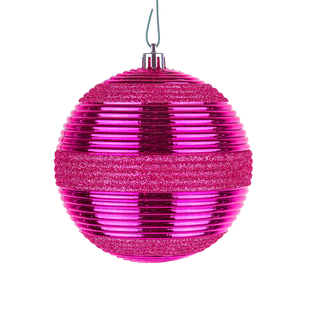 National Tree Company 4.5 in. Pink Christmas Ball Ornaments, Set of 4