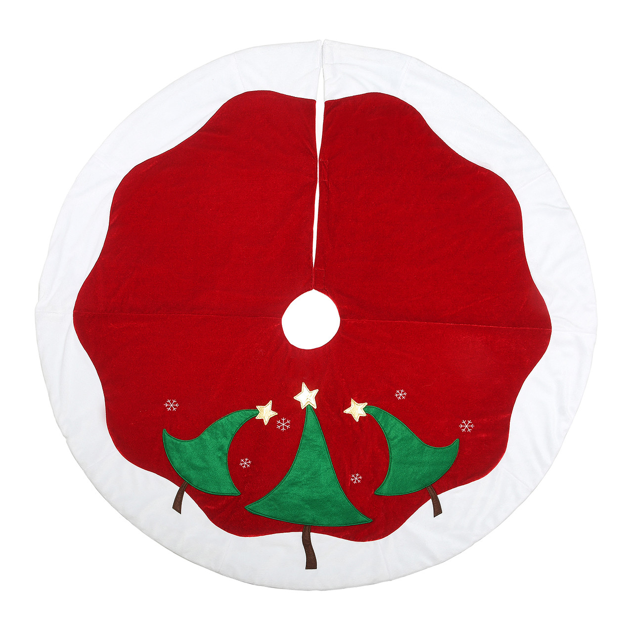 National Tree Company General Store Collection Red and White Christmas Tree Skirt