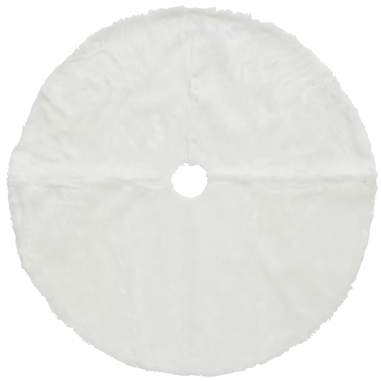 National Tree Company General Store Collection White Faux Fur Christmas Tree Skirt